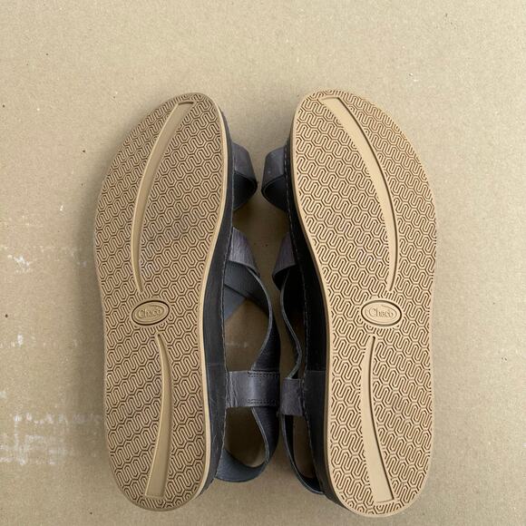 Chaco Wayfarer Classic Z Strap Sandals Women Size 11 Grey Leather Flat Comfort - Picture 8 of 9